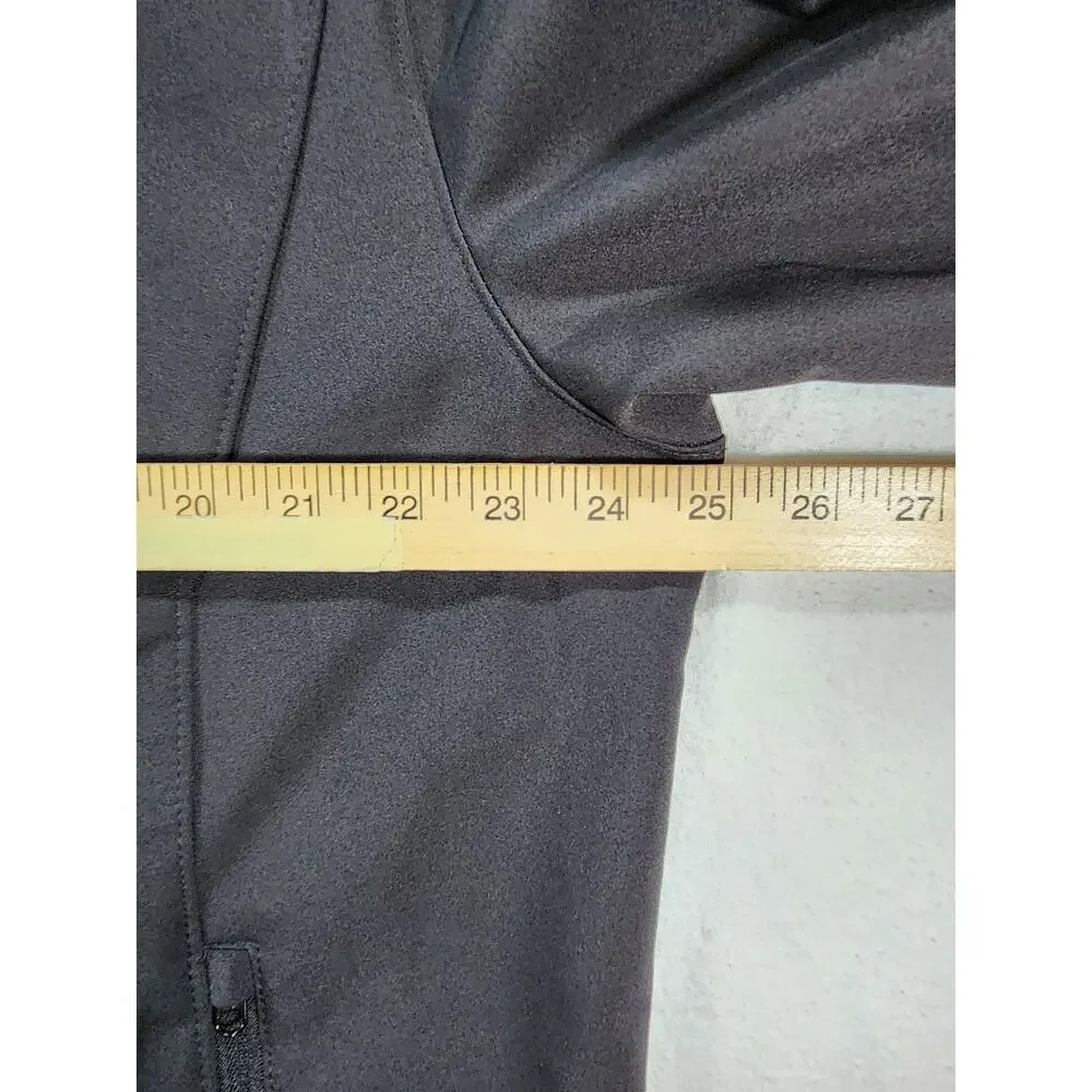 St. John's Bay Softshell Windbreaker Jacket Black Full Zip Men's L